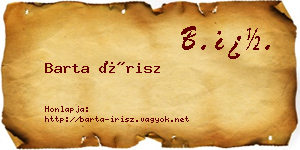Barta Írisz névjegykártya
