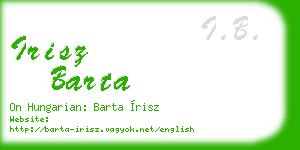 irisz barta business card